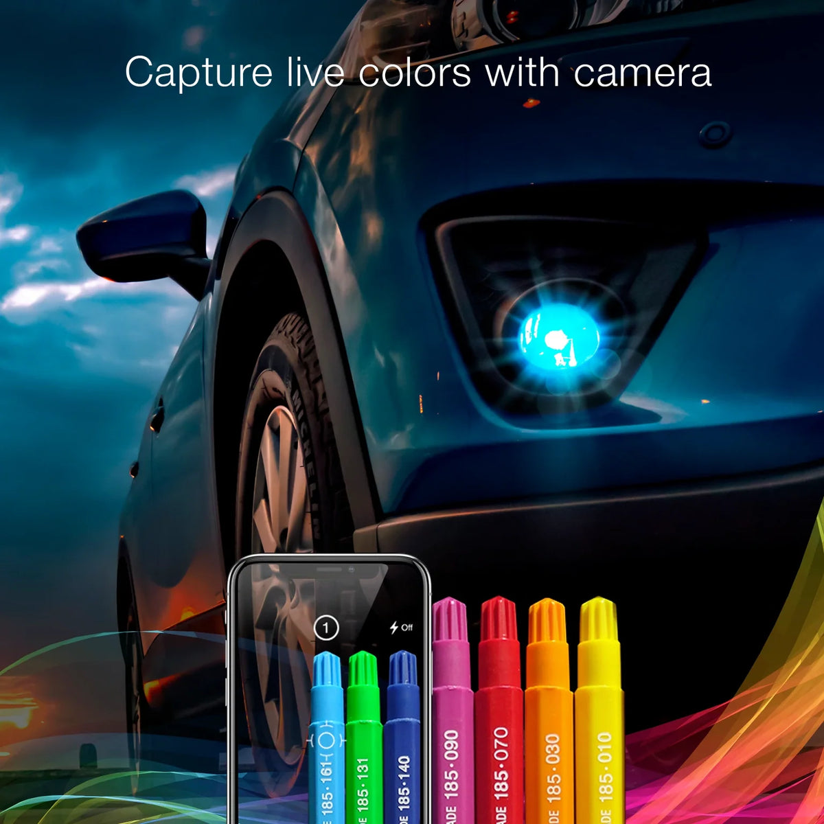 XKGlow 2-in-1 bulbs colour capture with a phone camera