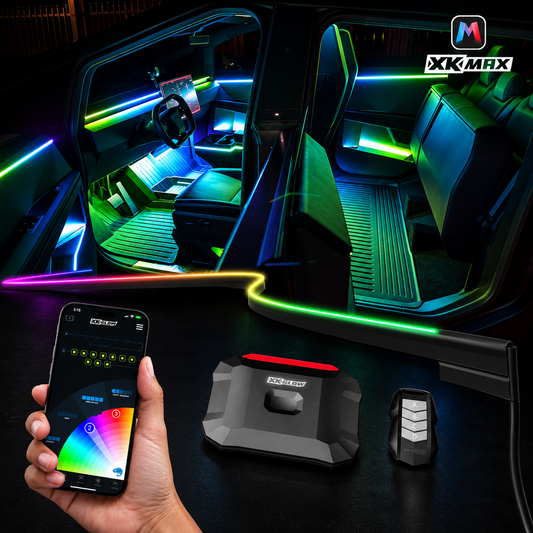 XKGlow XKmax ULTRA interior ambient lighting lit up
