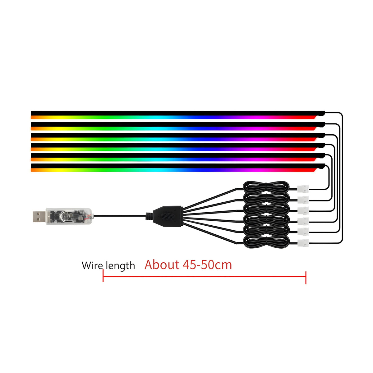 RGB Car Interior Ambient Light Strip Kit