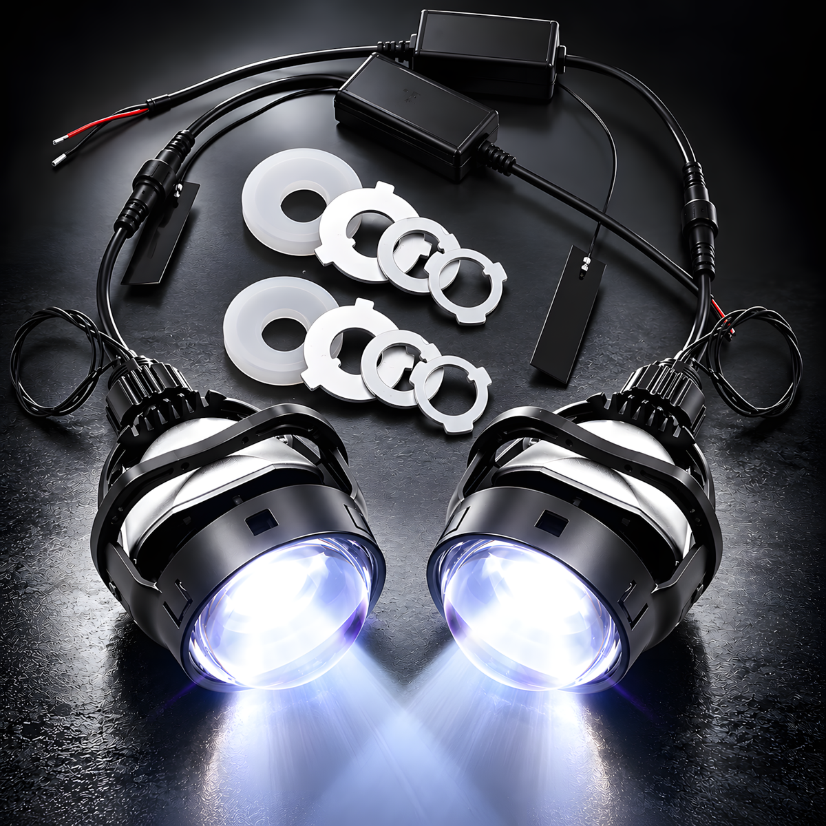 2.5" RHD Bi-LED Projectors (Tri-Colour)