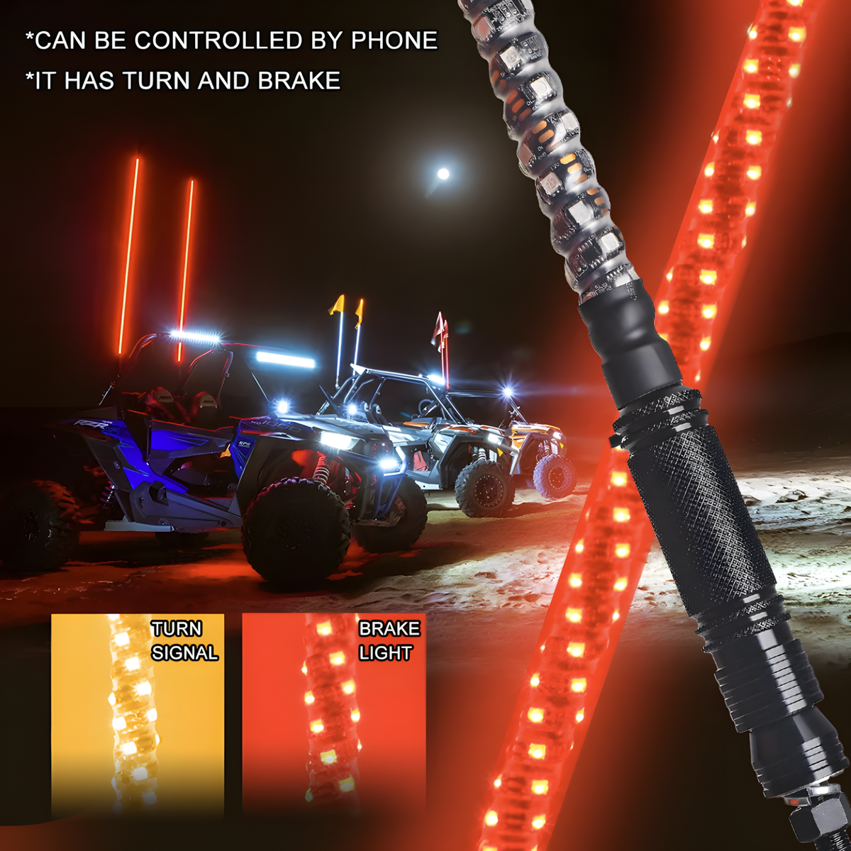 RGB Whip Lights (1.8m)