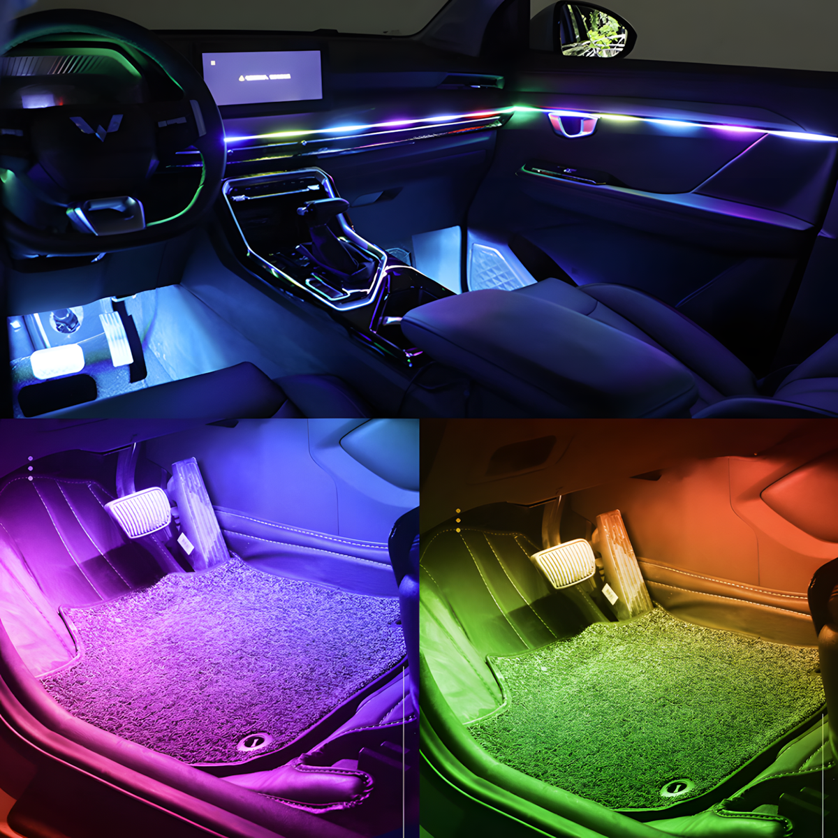 RGB Car Interior Ambient Light Strip Kit