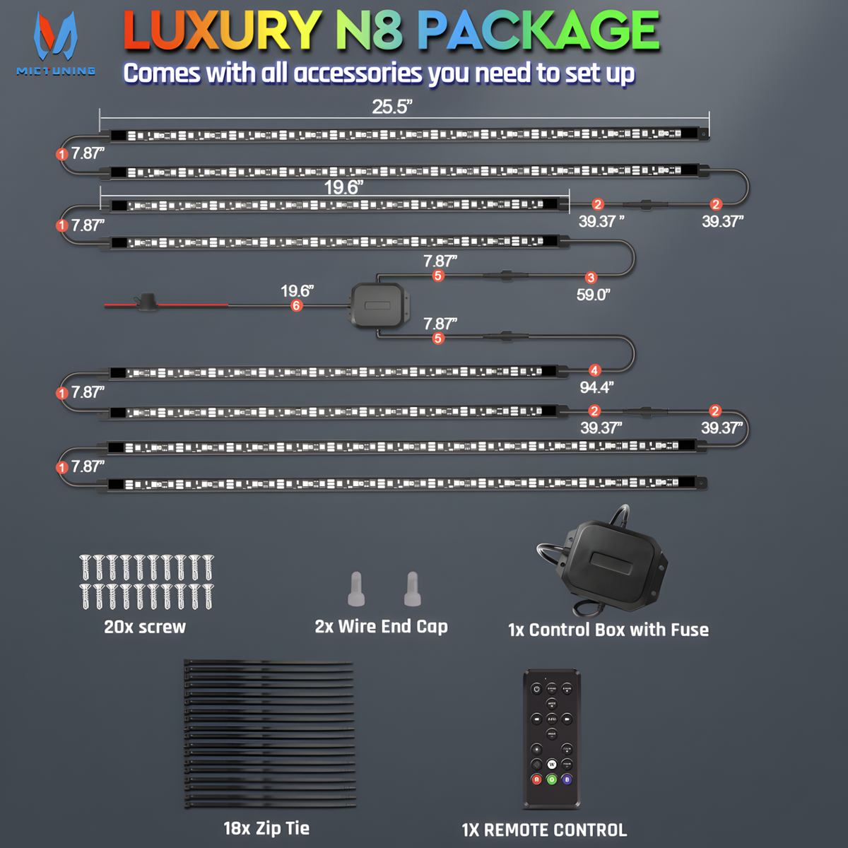 Underglow Kit (8 Piece)