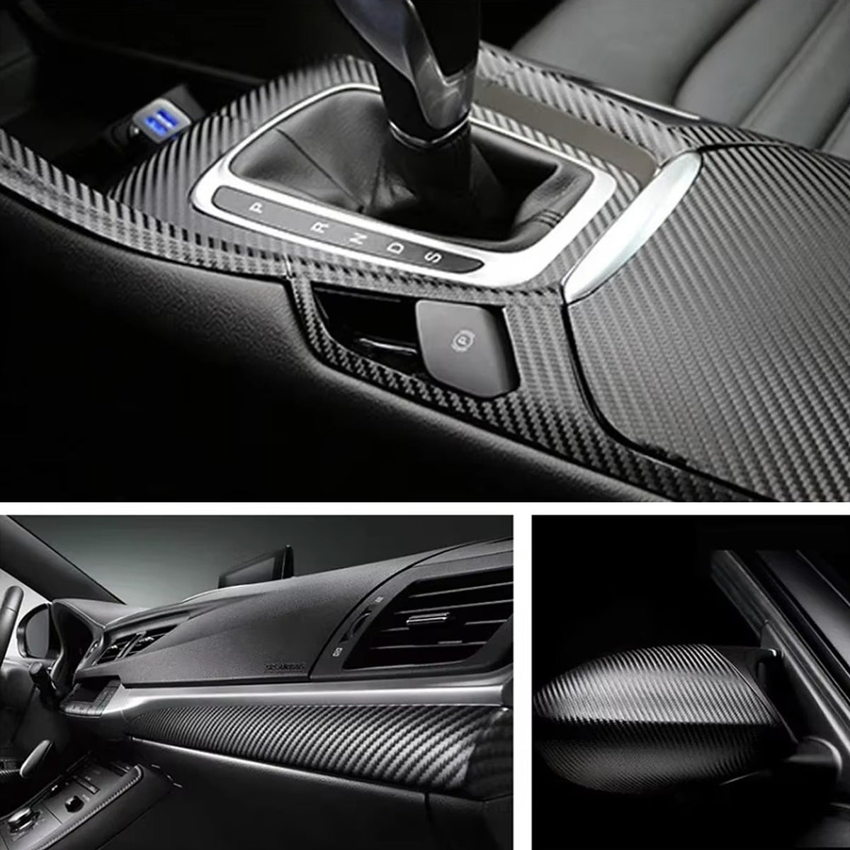 Carbon Fibre Vinyl Wrap (Self-Adhesive)