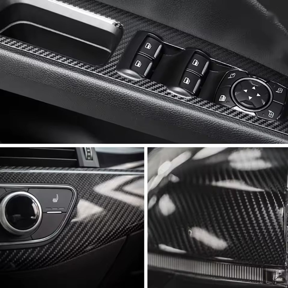 Carbon Fibre Vinyl Wrap (Self-Adhesive)