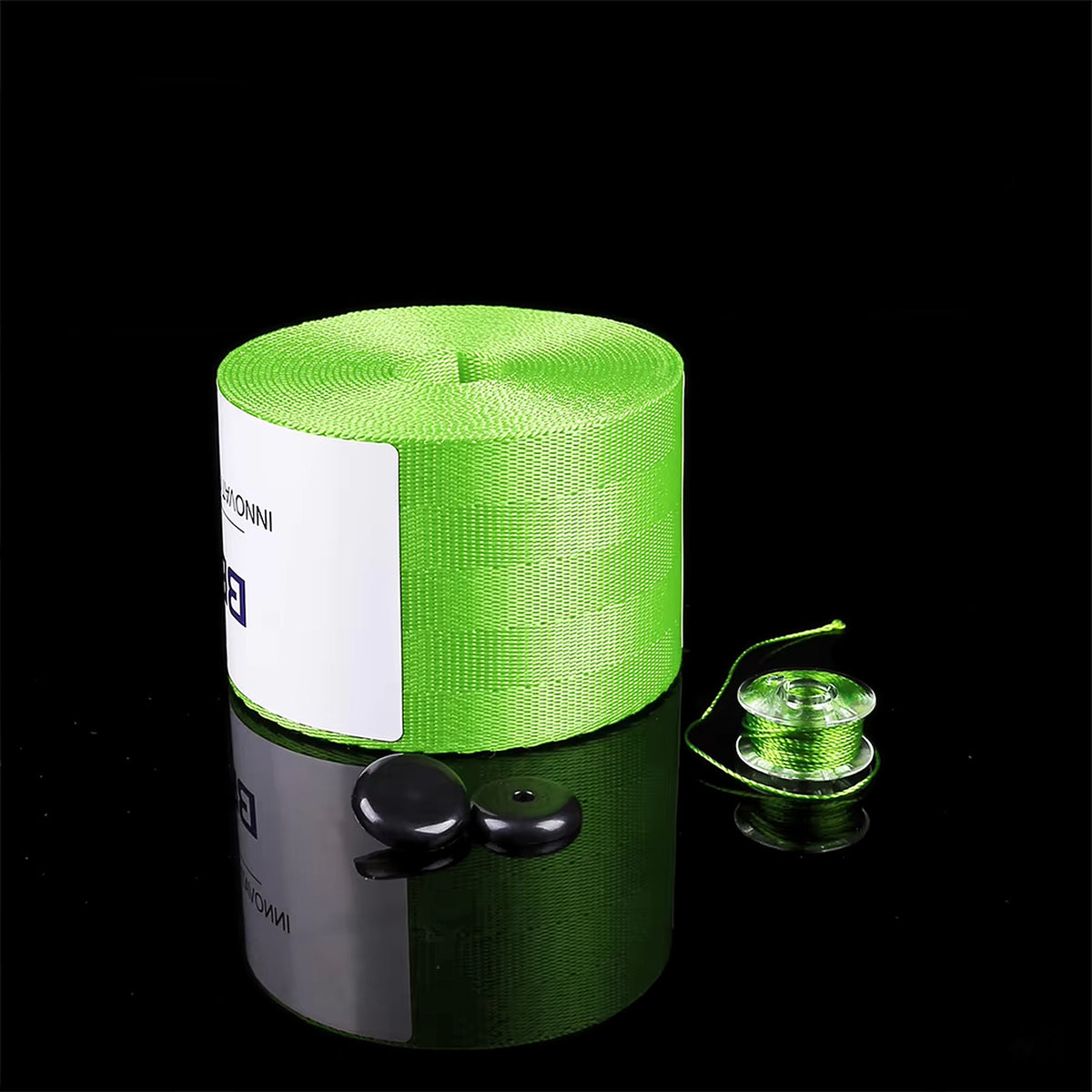 Lime green seat belt webbing