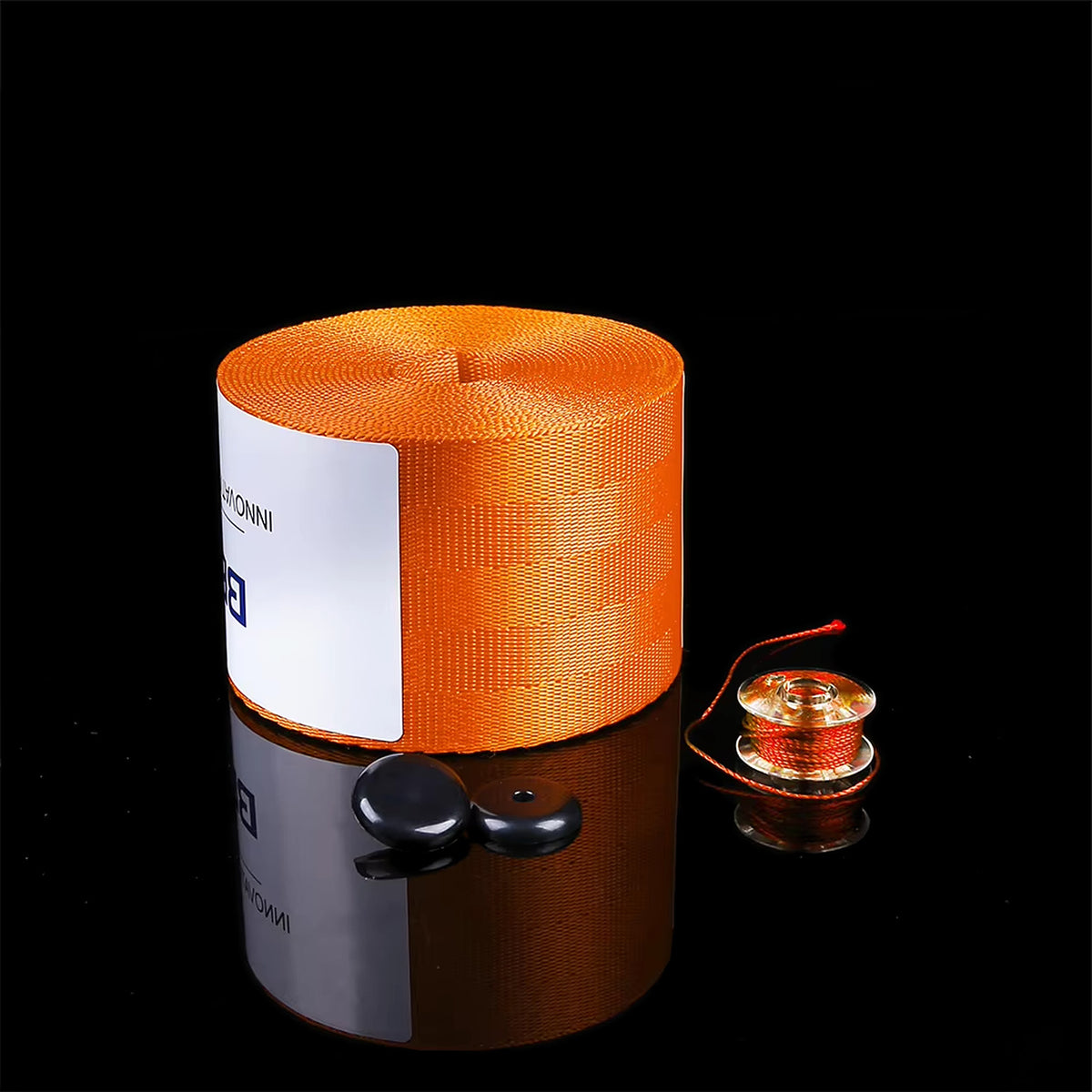 Orange seat belt webbing