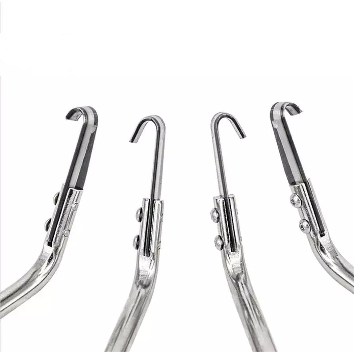 Hook heads of the 4-piece headlight opening tools