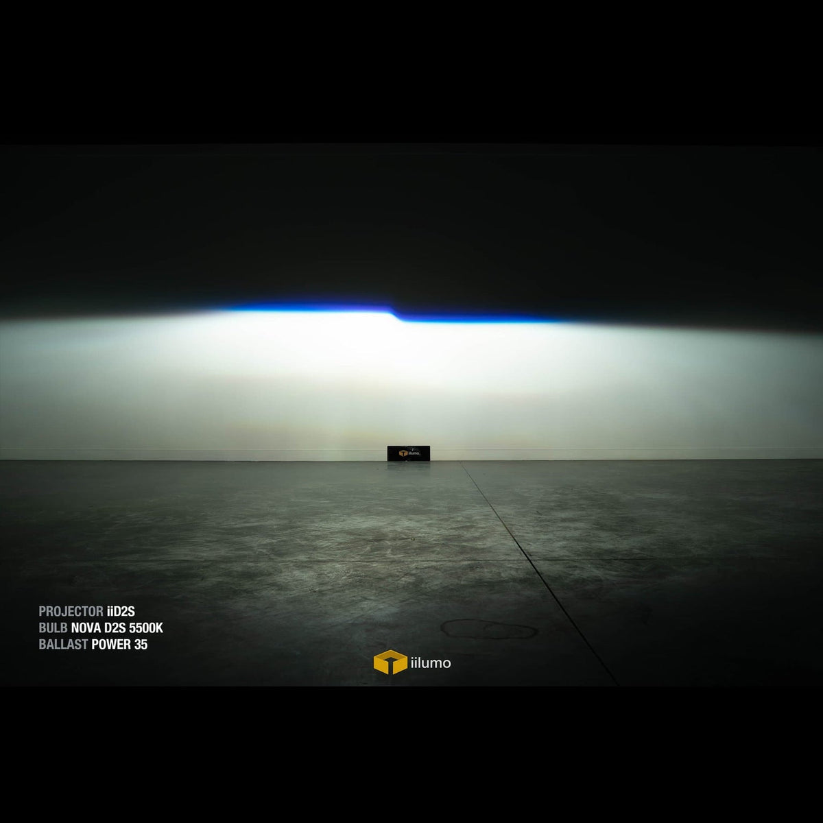 iilumo iiD2S low beam pattern with 35W ballasts