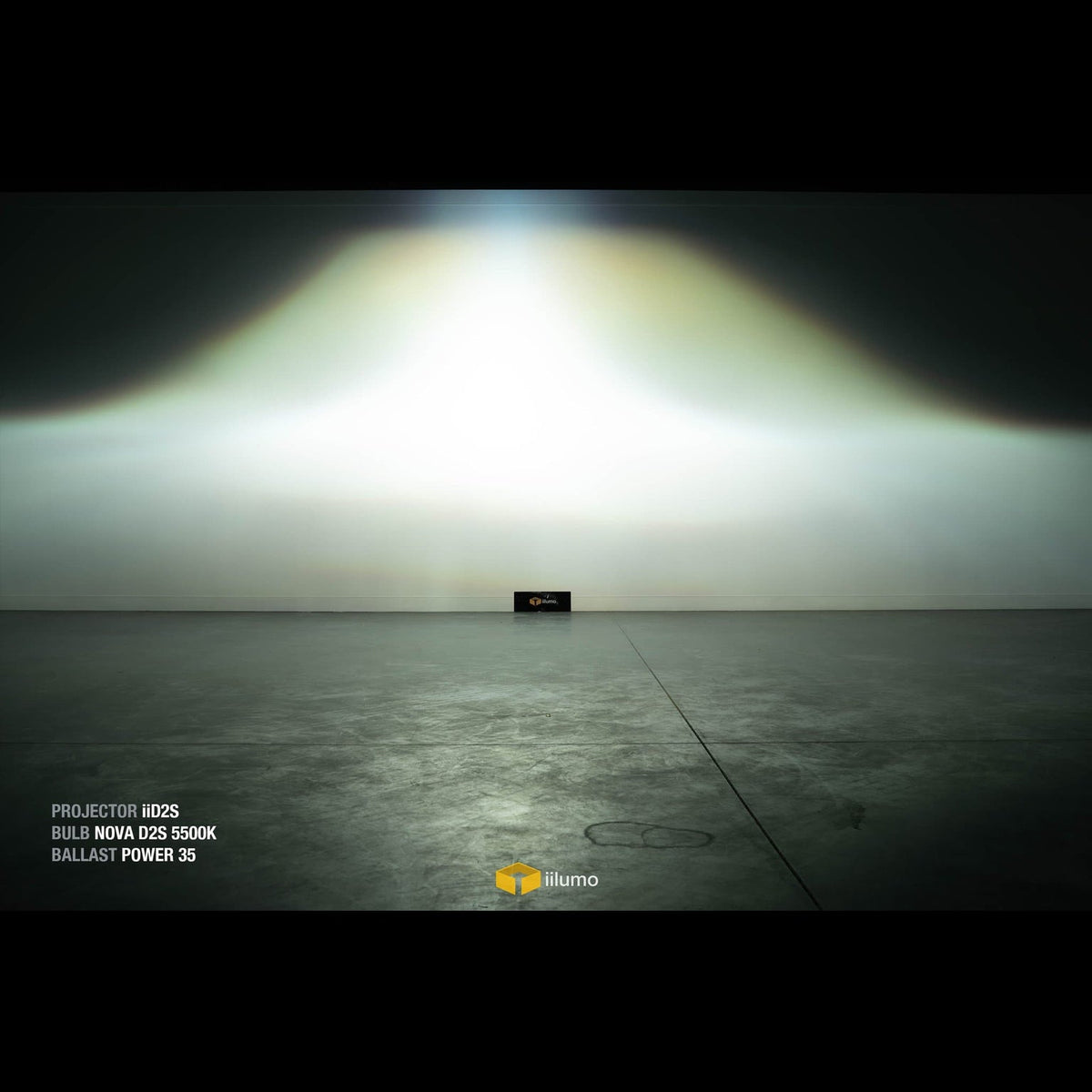 iilumo iiD2S high beam pattern with 35W ballasts