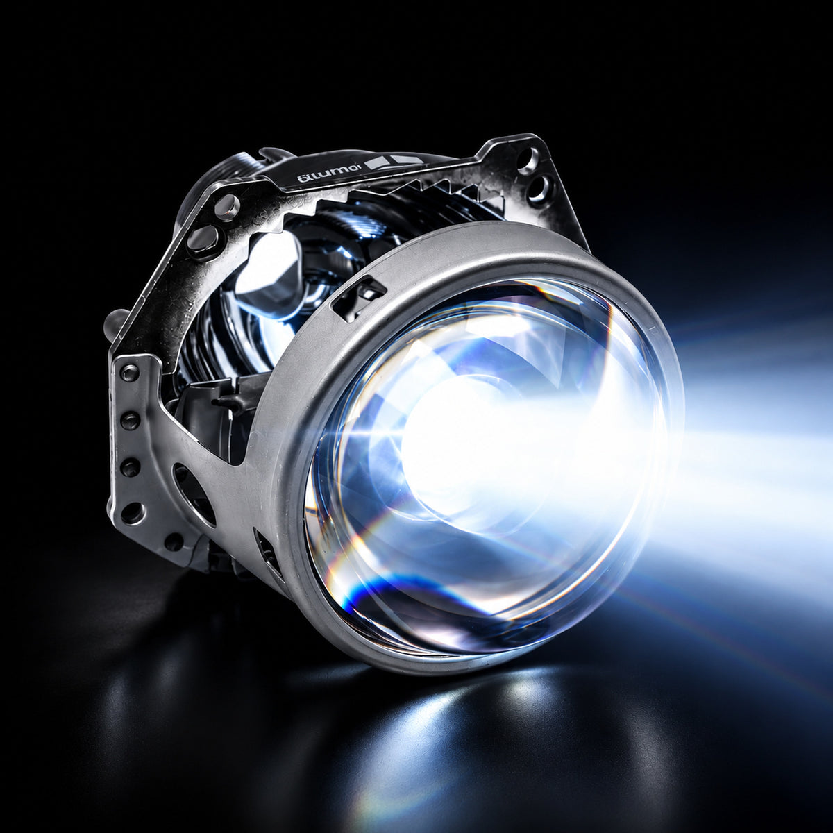 iilumo iiD2S 3" bi-xenon projector lit up