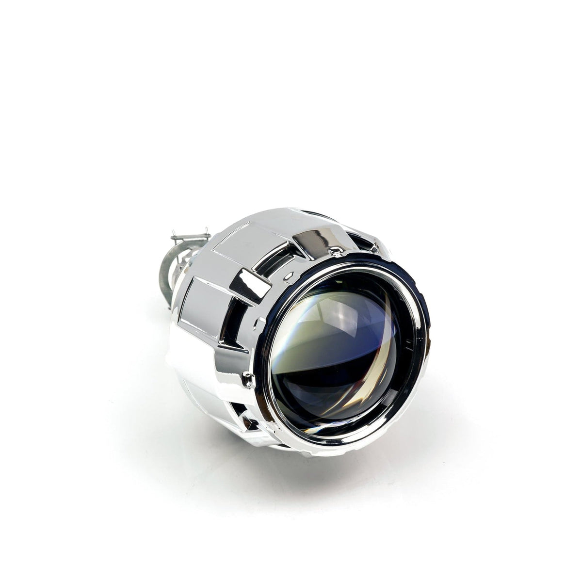iilumo Mini Gatling Gun chrome shroud on a projector