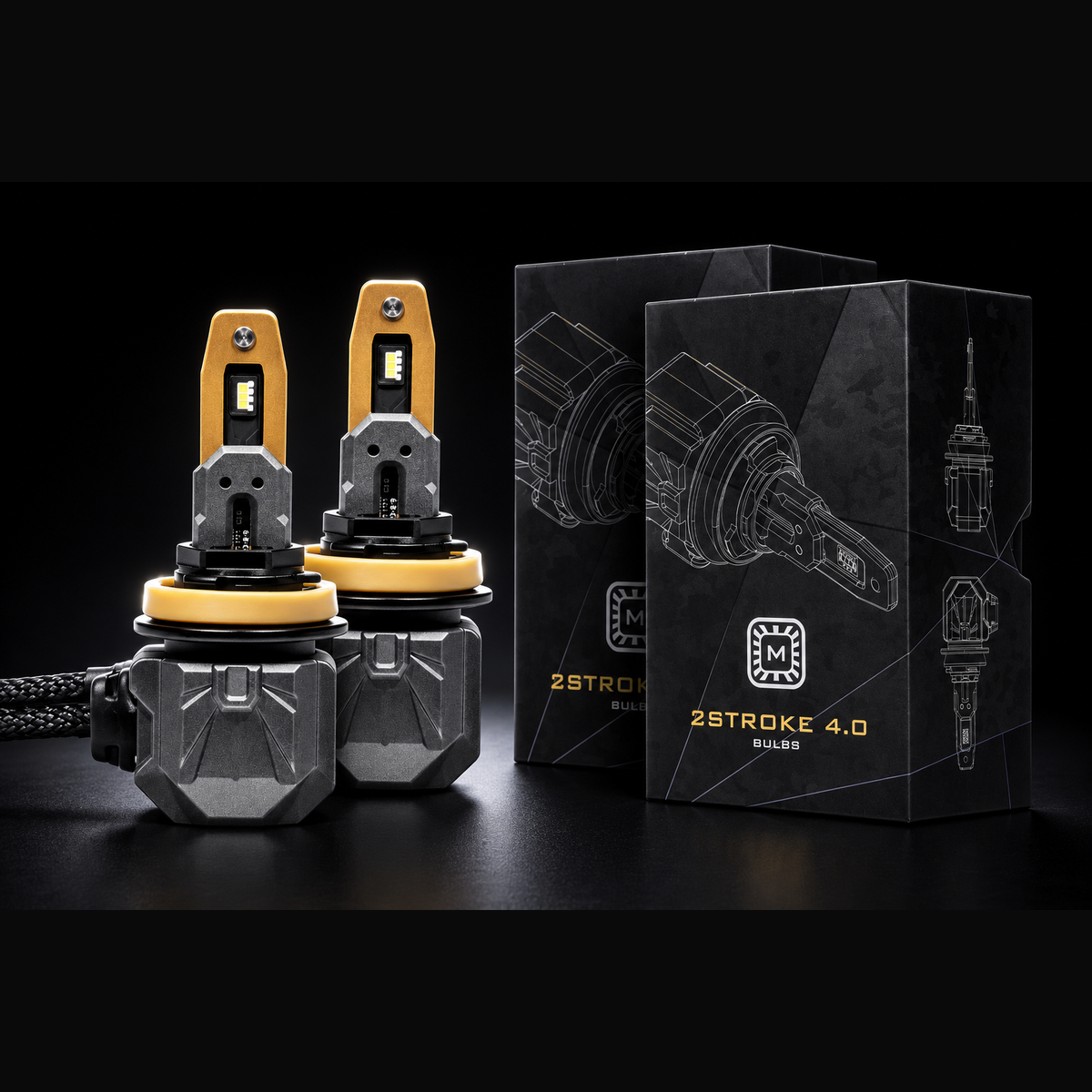 Morimoto 2Stroke 4.0 LED bulbs with packaging