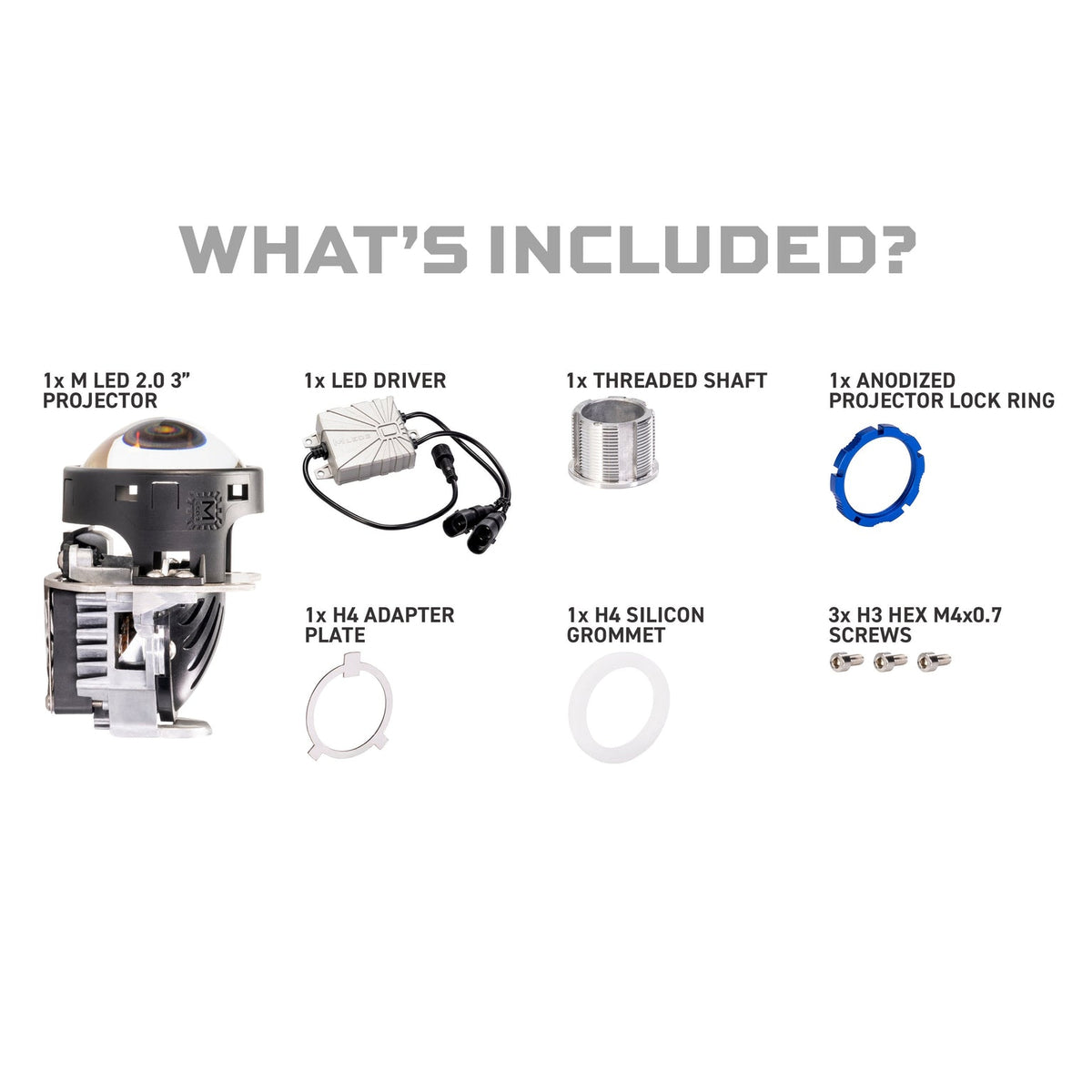 What is included with the Morimoto M LED 2.0