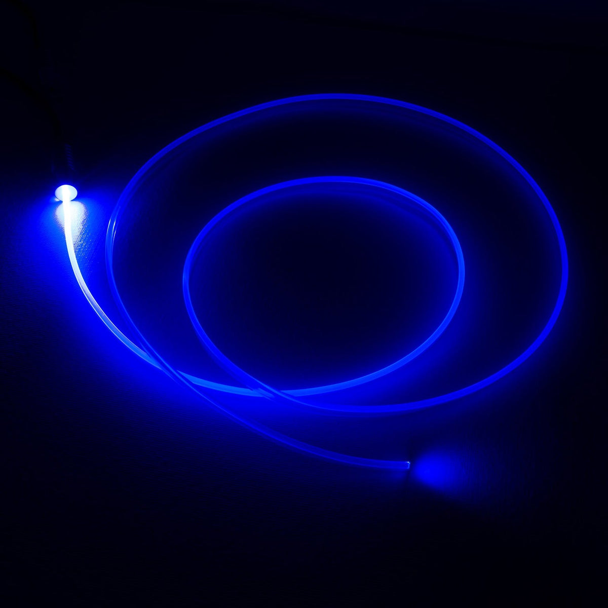 Oracle side-glow fibre lit blue
