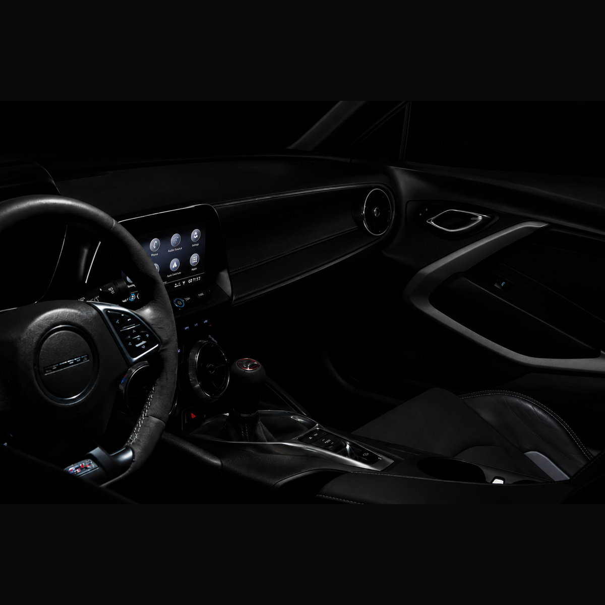 Car dash fitted with the Oracle ColorSHIFT fibre optic kit, lights off