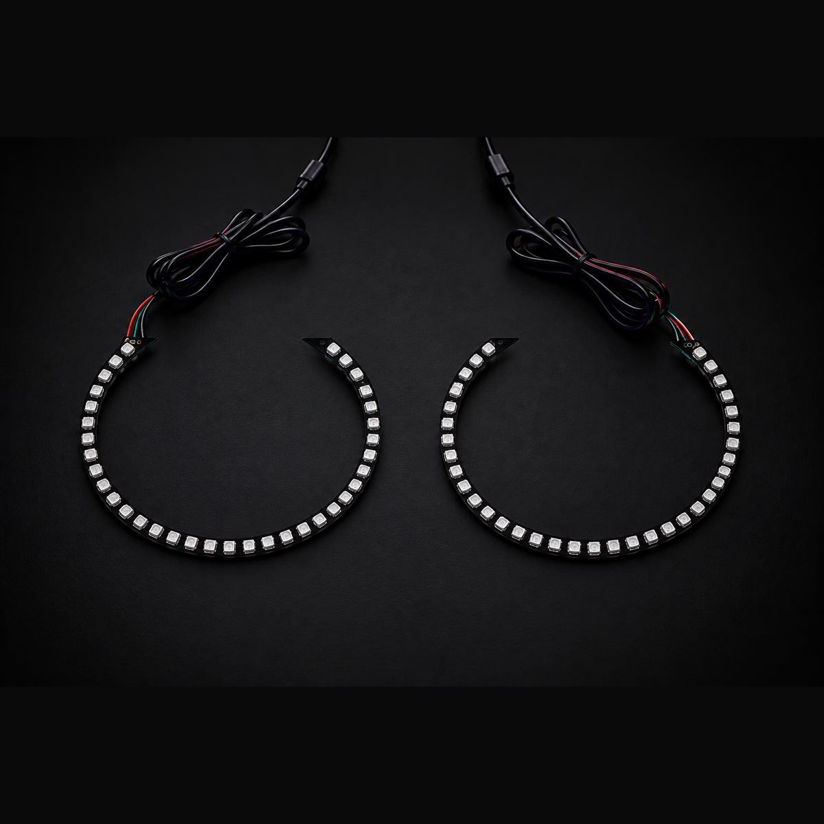 Pair of RGBHaloKits semi circle LED halo rings