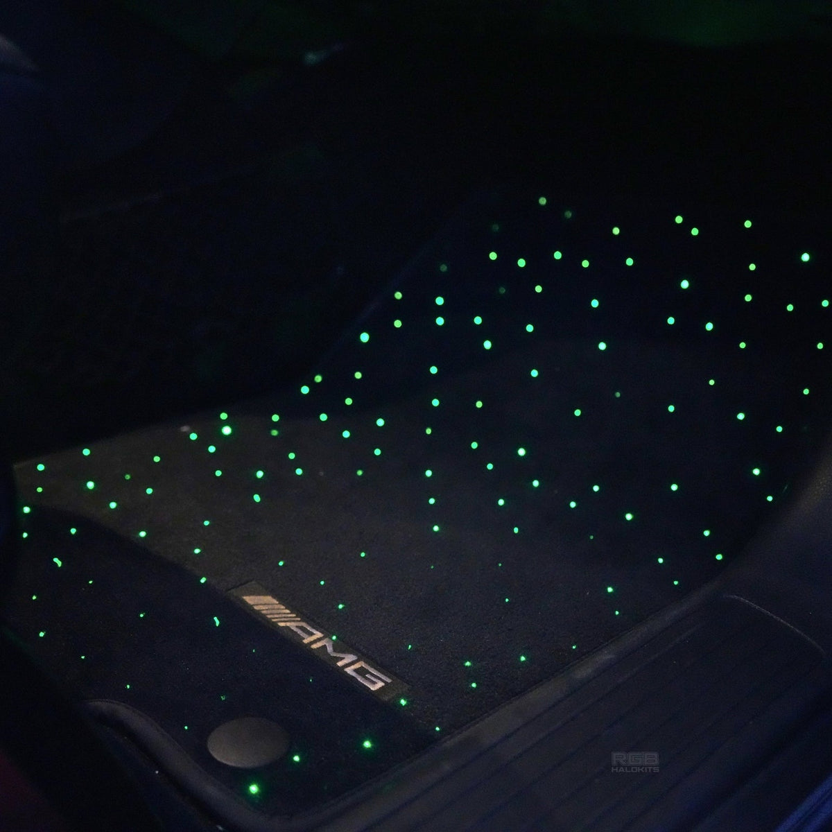Starlight floor mat lit green