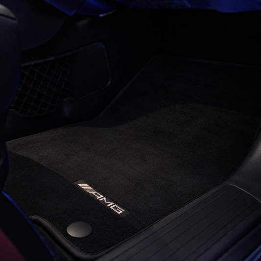 Car floor mat fitted with the RGBHaloKits starlight kit, lights off