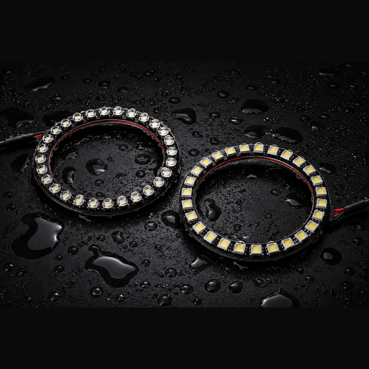 Pair of RGBHaloKits waterproof LED halo rings