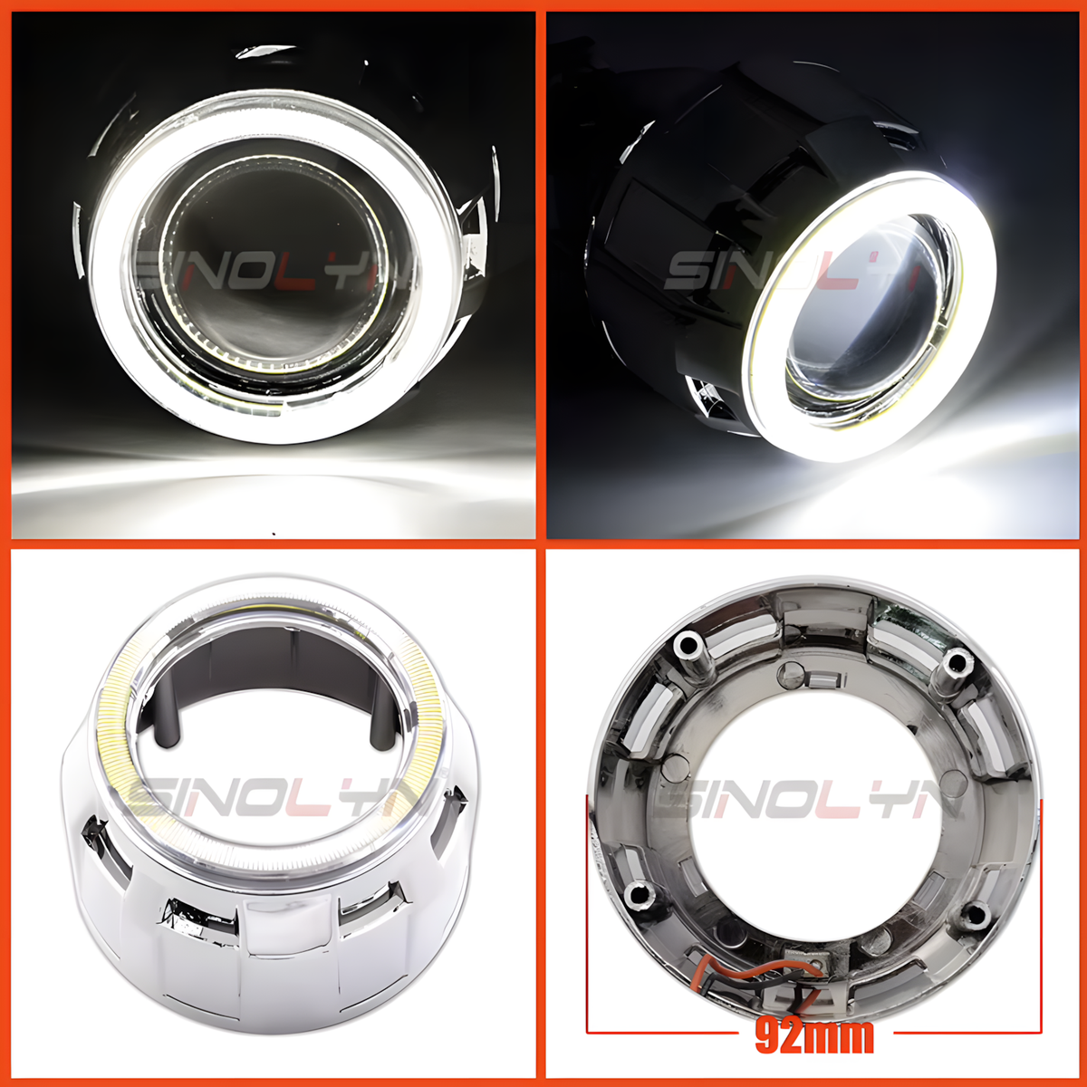 2.5" RHD Bi-LED Projectors (Tri-Colour)