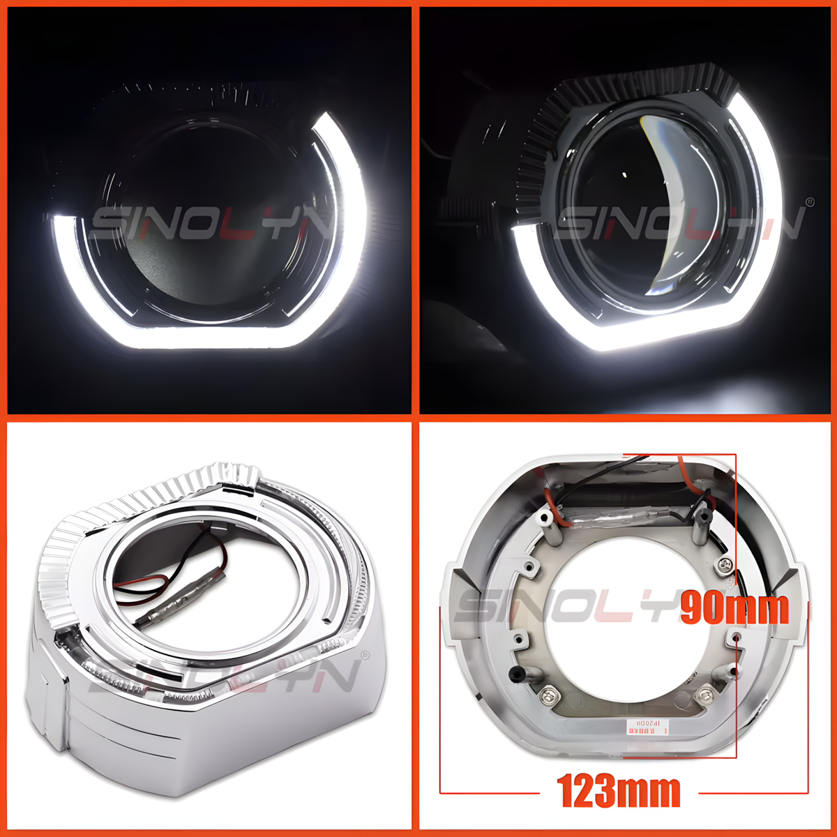 2.5" RHD Bi-LED Projectors (Tri-Colour)