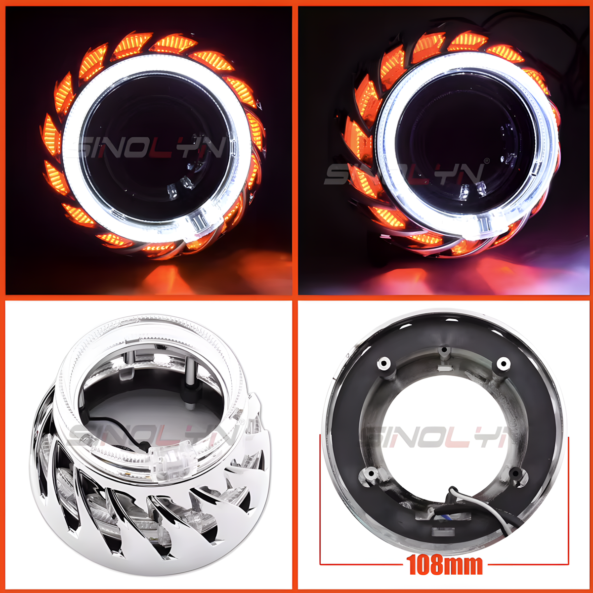 2.5" RHD Bi-LED Projectors (Tri-Colour)
