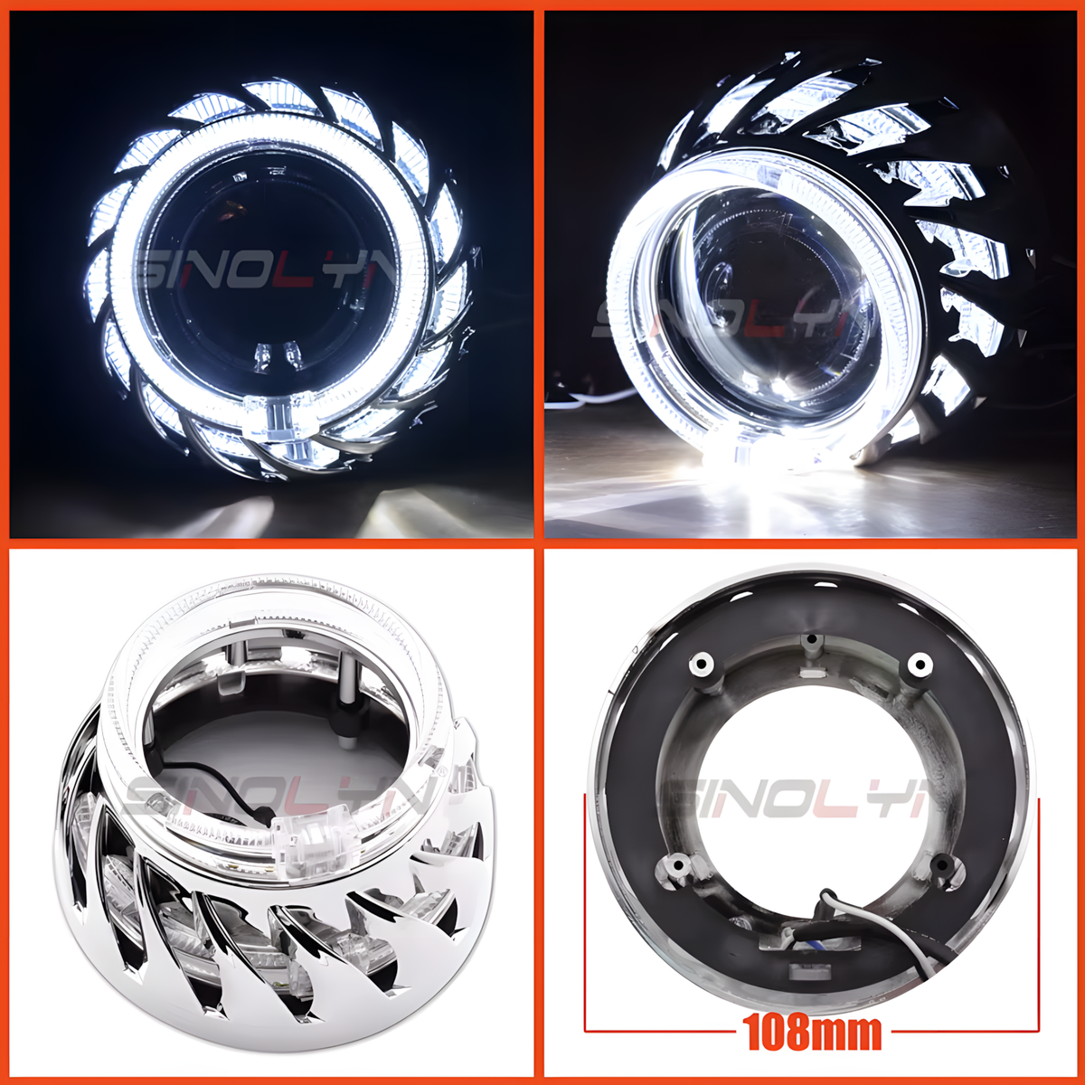 2.5" RHD Bi-LED Projectors (Tri-Colour)