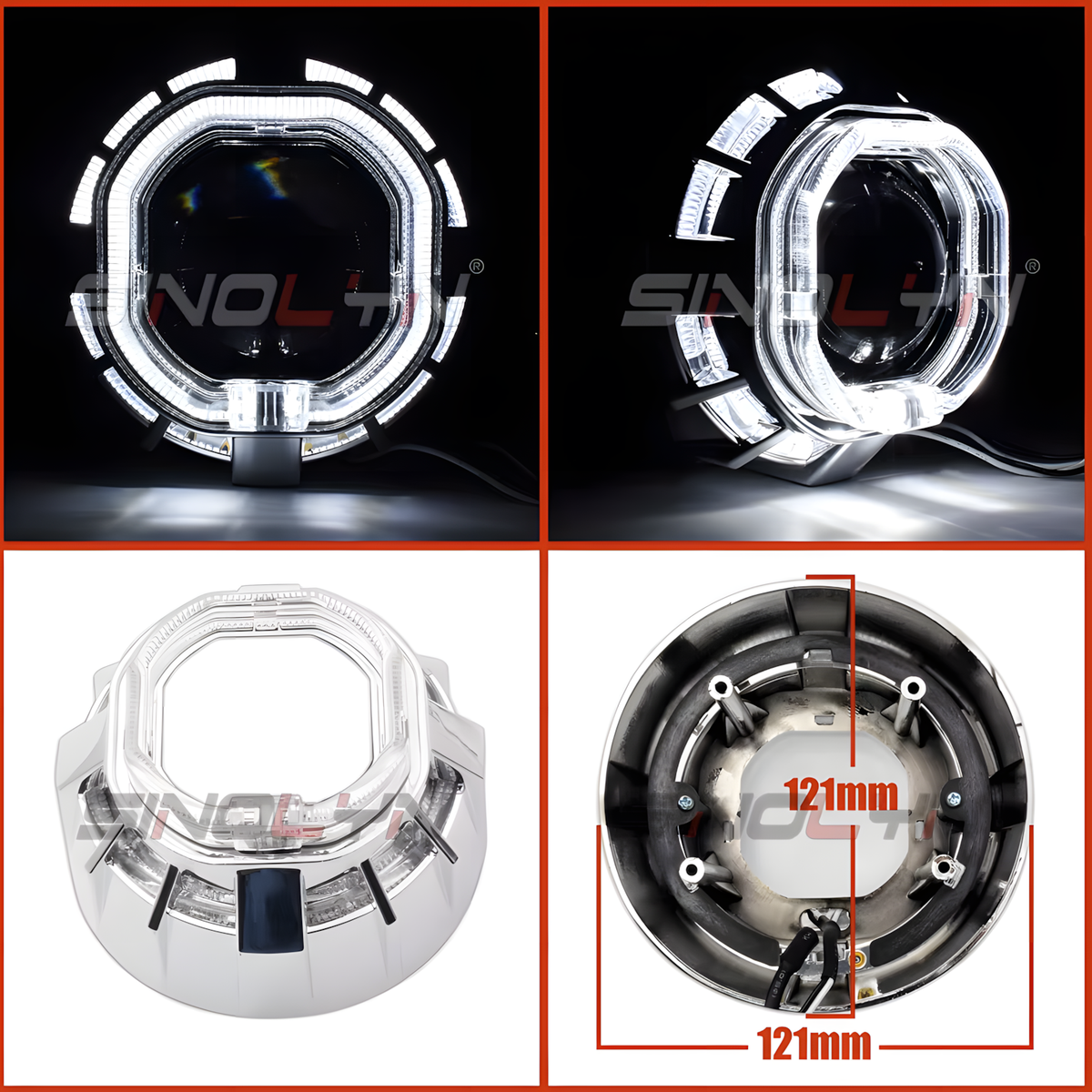 2.5" RHD Bi-LED Projectors (Tri-Colour)