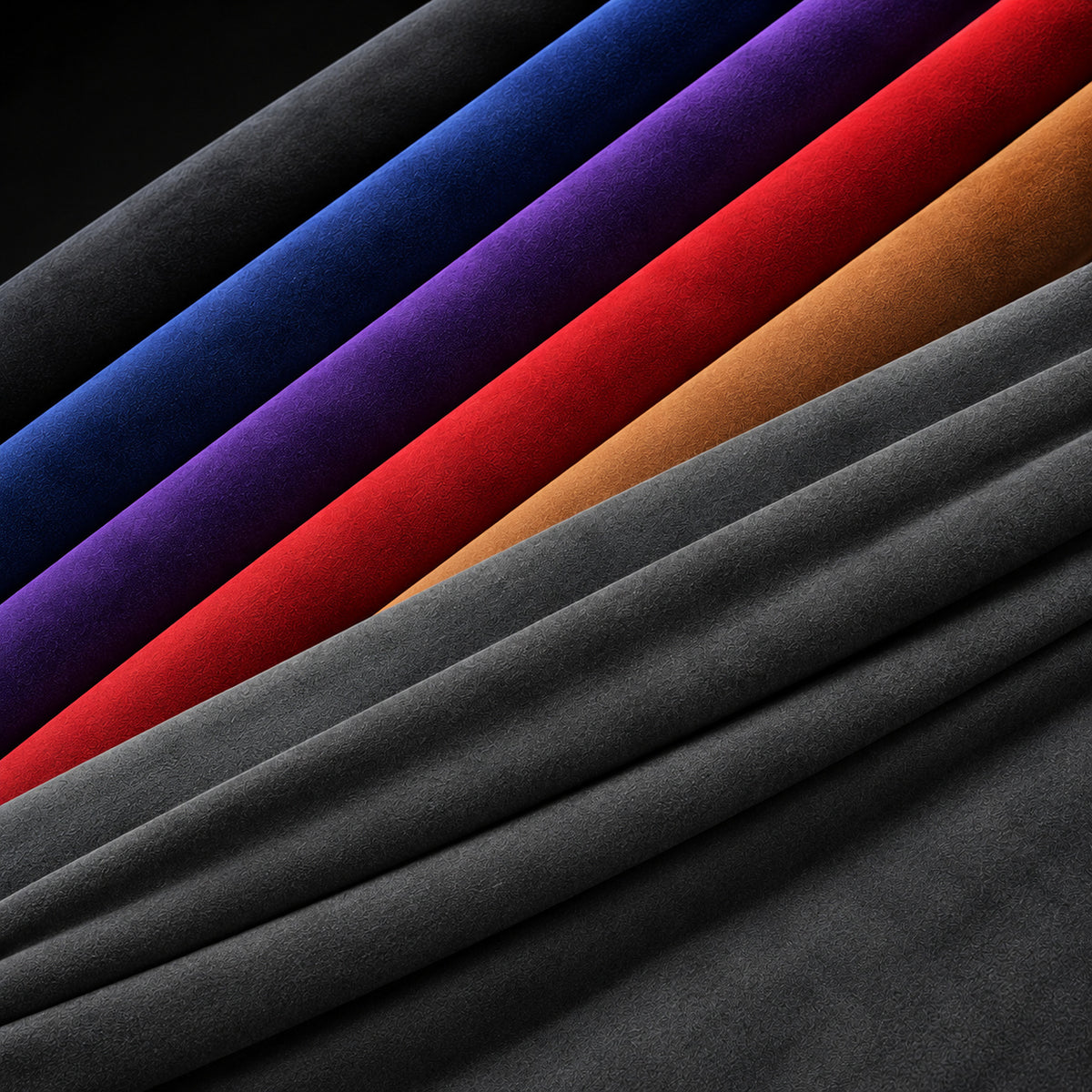 Suede interior wrap fabric in several colours