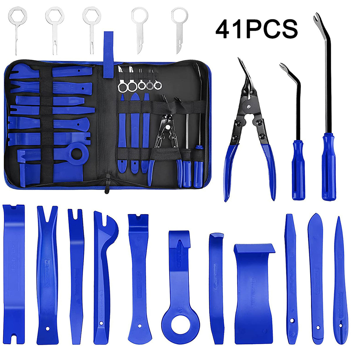 41-piece trim removal tool kit with carry bag