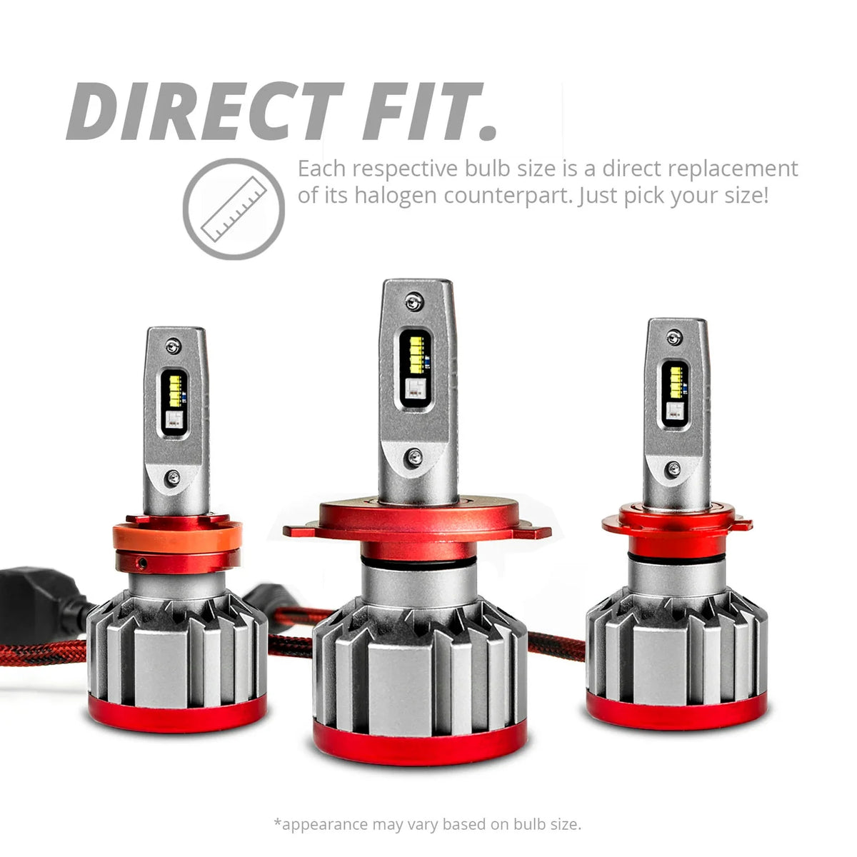 XKGlow 2-in-1 LED bulbs in direct-fit sizes
