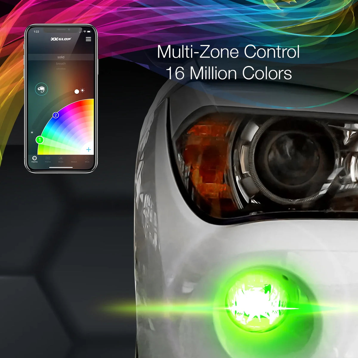 XKGlow 2-in-1 bulbs multi-zone colour control