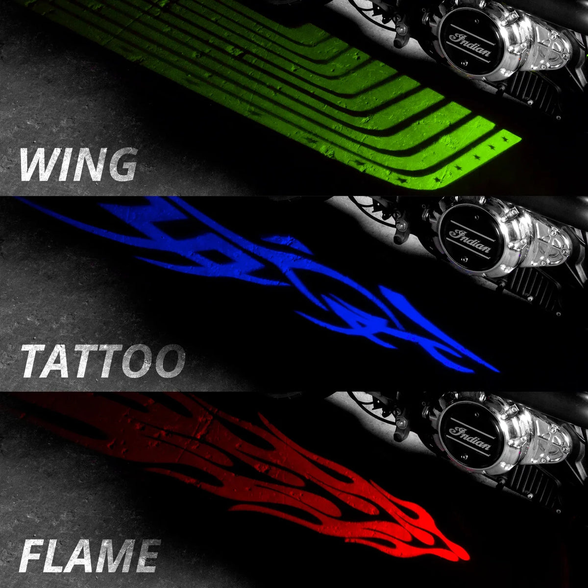 XKGlow CurbFX wing, tattoo and flame graphics