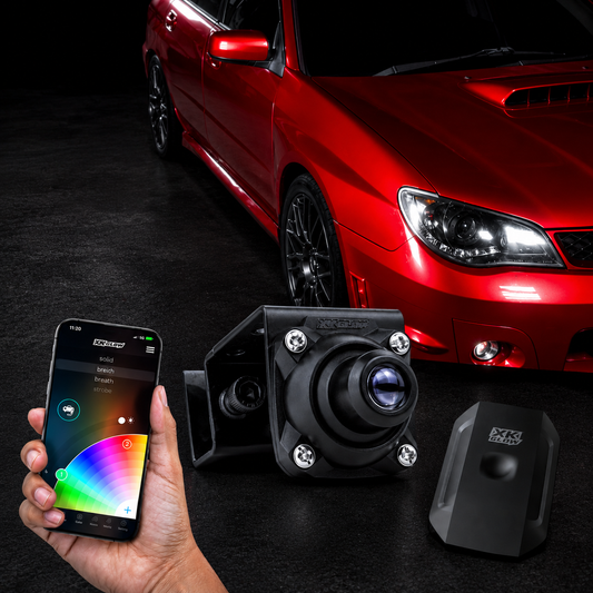 XKGlow CurbFX ground projector kit with controller and app