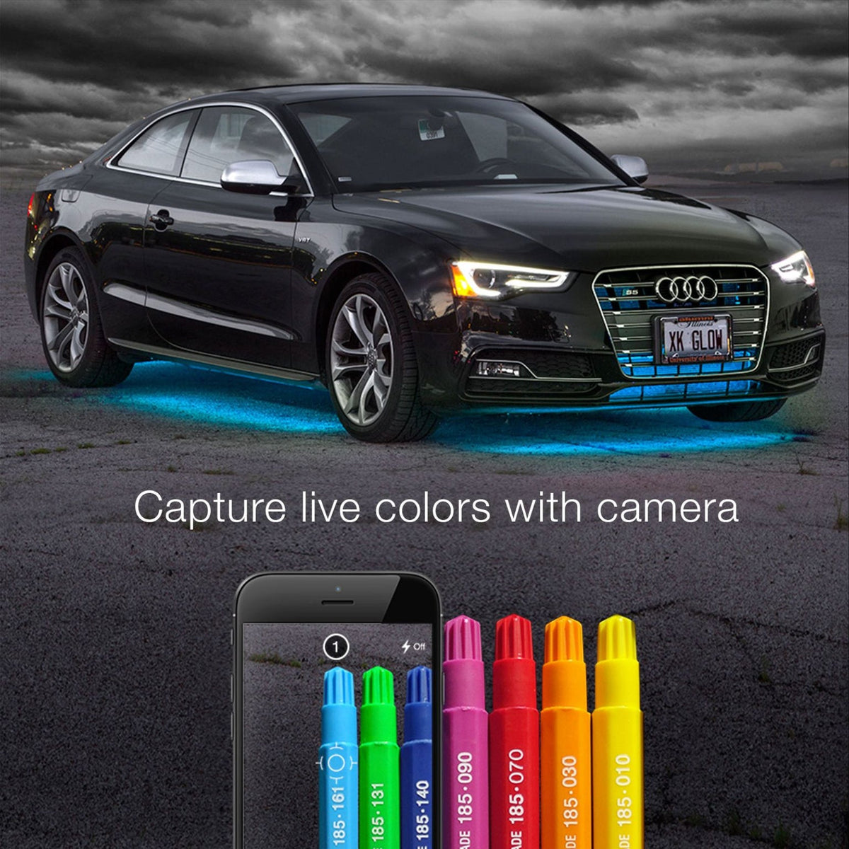 XKchrome app matching colours with the phone camera