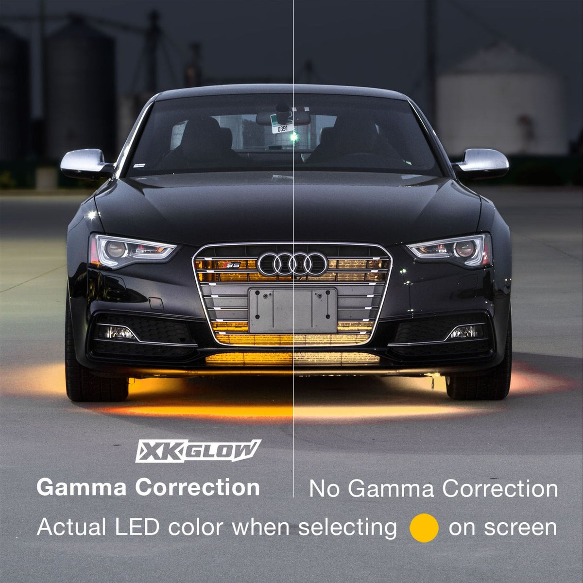 XKGlow gamma correction for accurate colours
