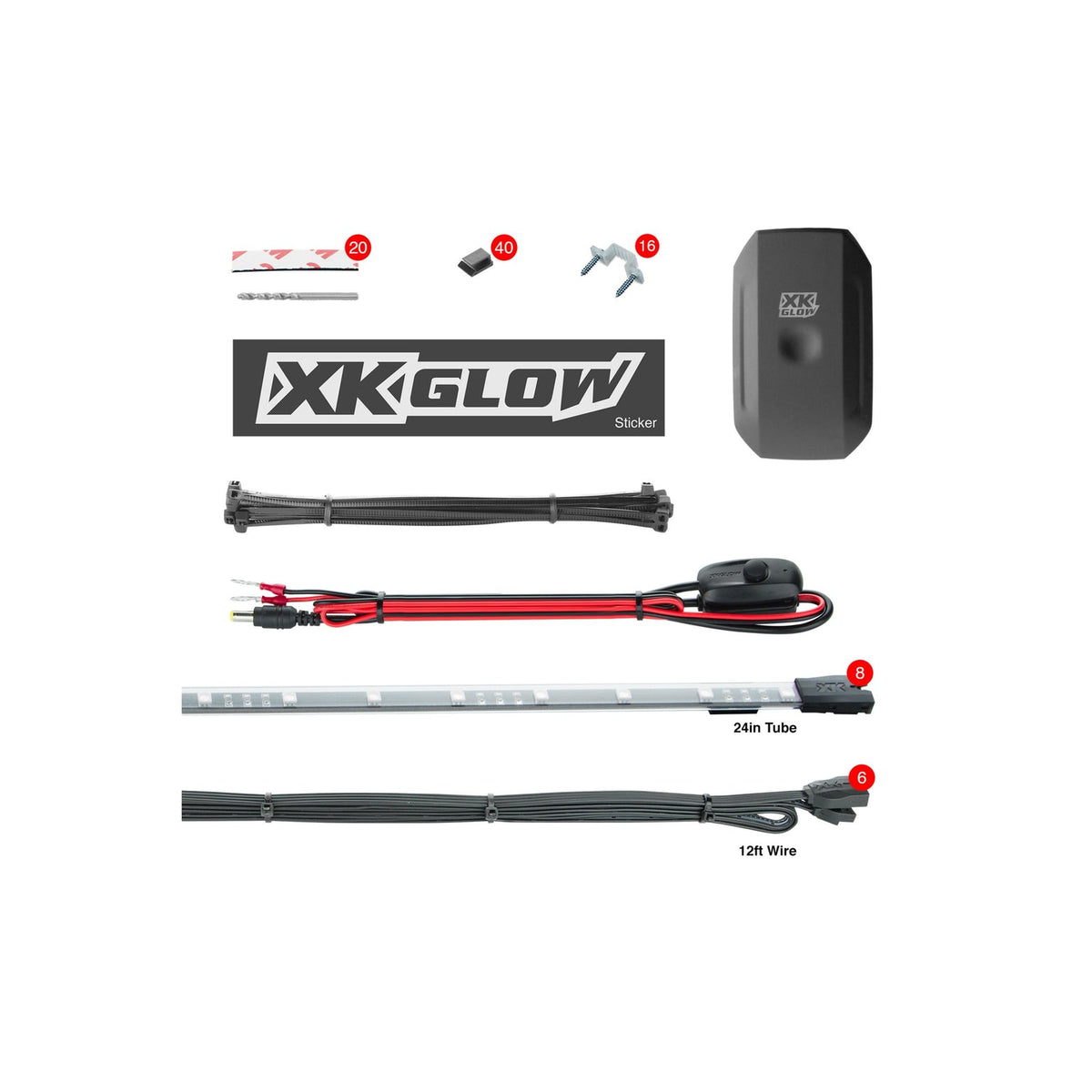 XKGlow XKChrome underglow tubes and controller