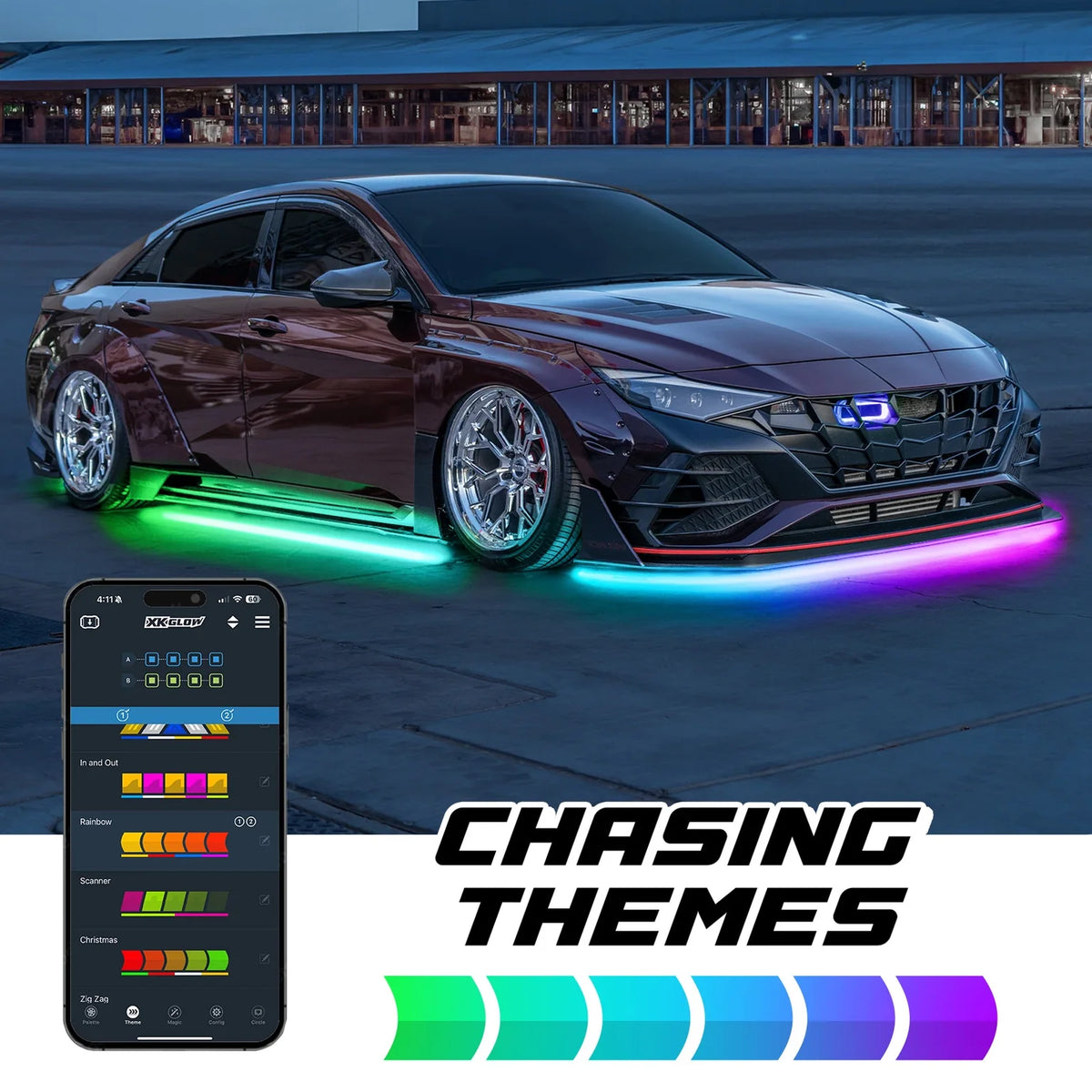 XKGlow XKmax underglow chasing themes