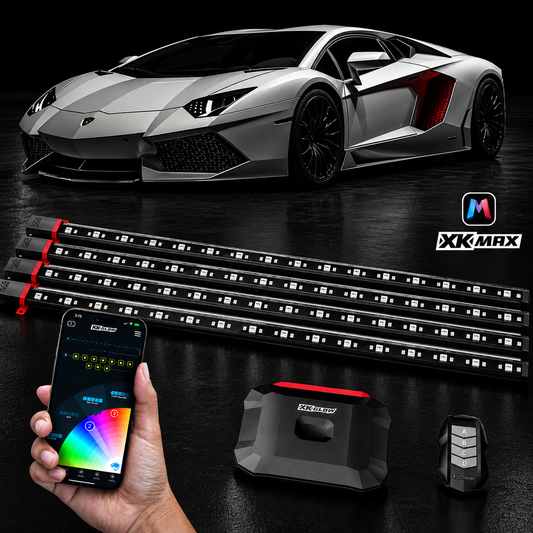 XKGlow XKmax chasing underglow kit with controller and key fob