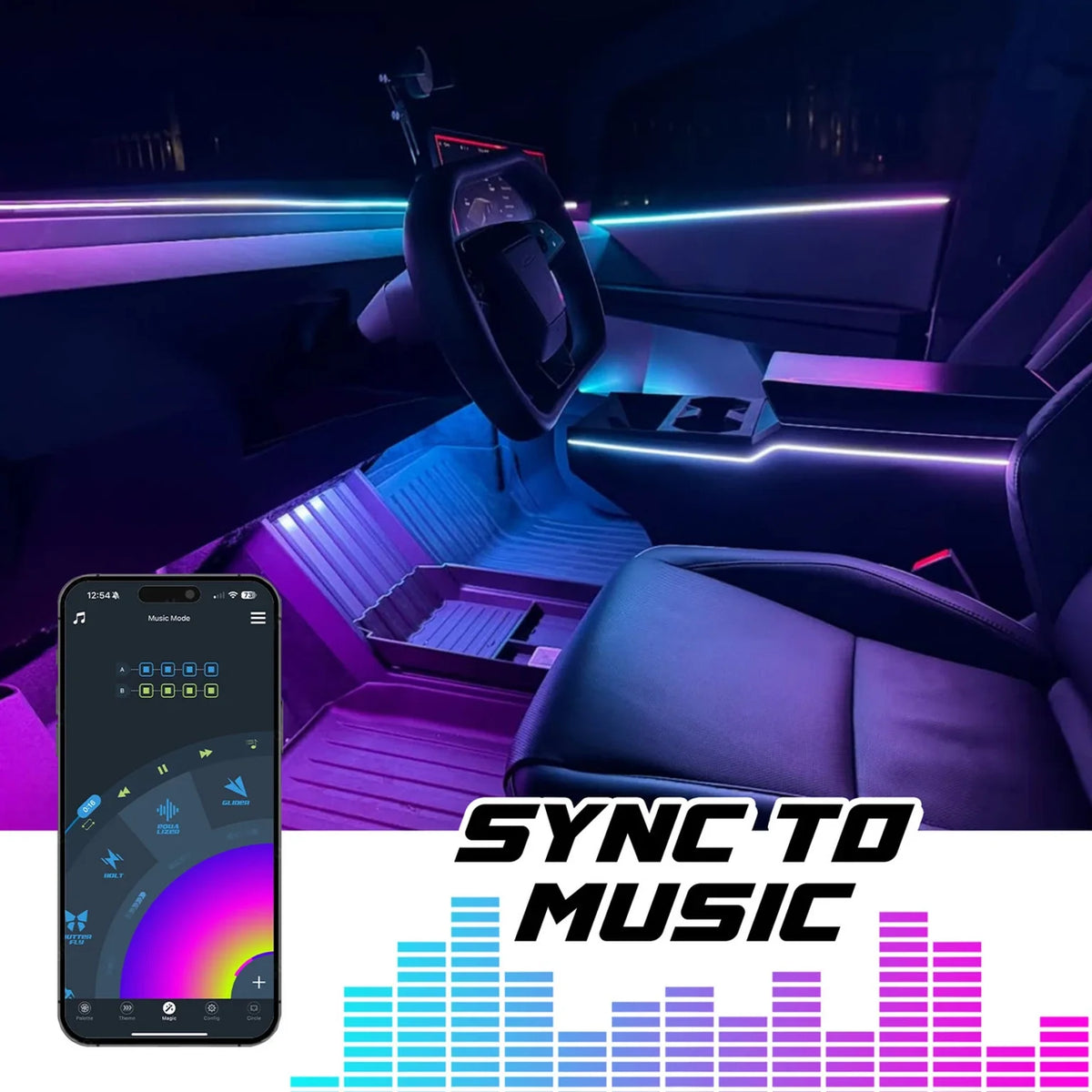 XKGlow XKmax ULTRA interior lighting synced to music