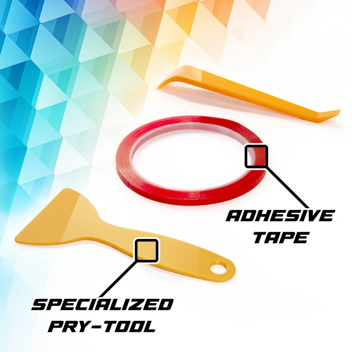 XKGlow XKmax ULTRA pry tool and adhesive tape